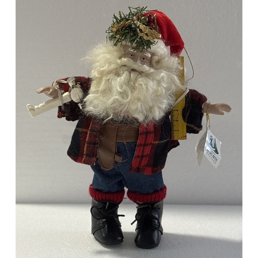Rustic‎ Kurt S. Adler Carpenter Santa w/Hammer & Ruler – Mary Beth Designs